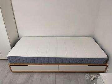 Letto Ikea MANDAL + materasso VESTEROY