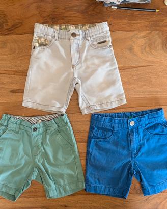 Lotto 3 pantaloncini bimbo H&M Benetton OVS 18-24m