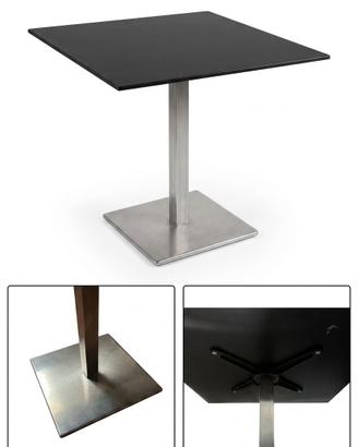 Tavolino bar con base acciaio