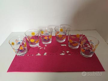 Set 6 Bicchieri Vintage Sanpellegrino L'Aranciata