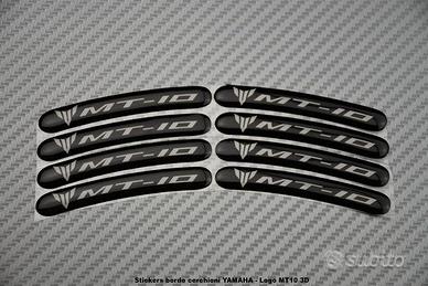 Stickers bordo cerchioni YAMAHA - Logo MT10 3D