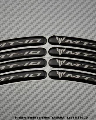 Stickers bordo cerchioni YAMAHA - Logo MT10 3D
