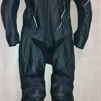 Tuta moto intera traforata con gobba in pelle TG S