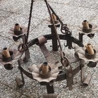 lampadario in ferro battuto 
