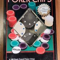 Set di poker in scatola di metallo cin 100 Chip.