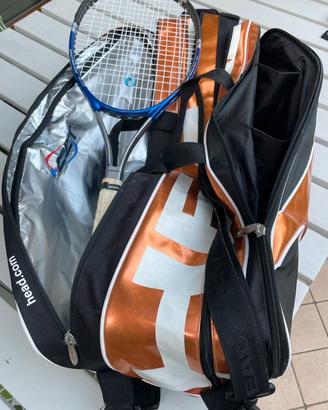 Borsone e racchetta tennis