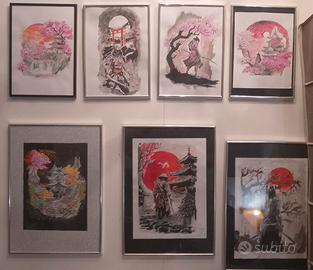 quadri Japponesi - acquarelli 