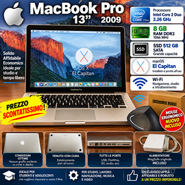 MacBook Pro 13” (2009) – SSD 512 GB, RAM 8 GB