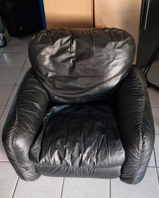 poltrone in pelle nera
