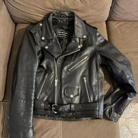 Giubbotto "chiodo" in vera pelle