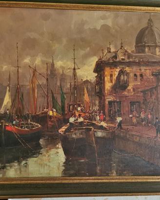 Dipinto in olio su tela  "Giuseppe Viganò" - 1910