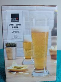 Bicchieri birra set da 4, 380ml capacità