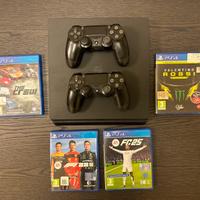 Sony Playstation PS4 + 4 giochi + 2 controller