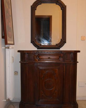 Mobile basso  con specchiera coordinata