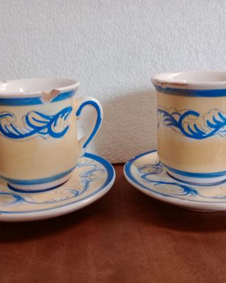 Due Tazzine da Caffè Vintage  Maioliche 