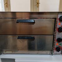 Forno per pizza con pietra refrattaria 2 ripiani 