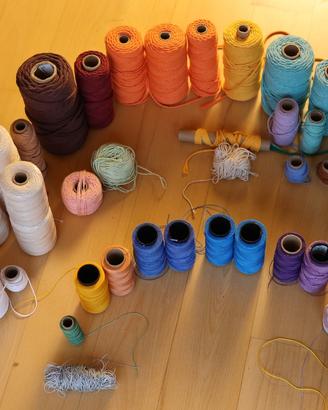 Stock filati e corde Macramè in cotone, poliestere