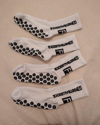 set 2 paia calzini calcio bianchi
