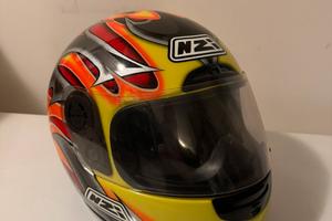 Casco Integrale NZI - Giallo/Fiamme Taglia S Usato