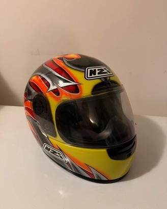 Casco Integrale NZI - Giallo/Fiamme Taglia S Usato