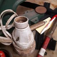 Porta lampade vintage in ceramica