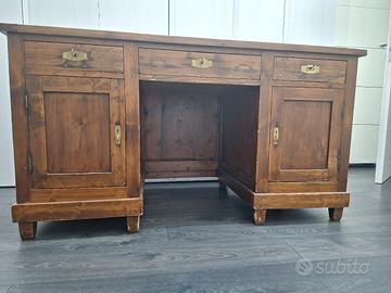 scrivania ministeriale in legno massello 