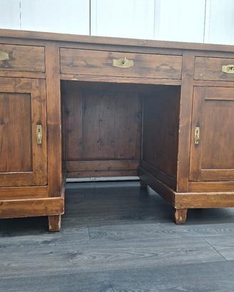 scrivania ministeriale in legno massello 