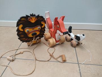 Tris animali in legno