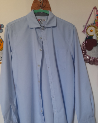 Camicia ragazzo blu XL