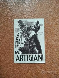 tessera Federazione nazionale artigiani 1938