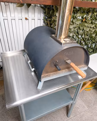 Forno Pizza a Gas + tavolo  inox professionale 