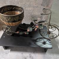 Portapiante Triciclo Vintage in FERRO BATTUTO