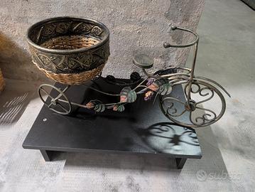 Portapiante Triciclo Vintage in FERRO BATTUTO