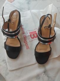 Sandalo Laura Biagiotti Vitello Nero