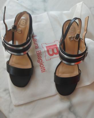 Sandalo Laura Biagiotti Vitello Nero