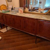 mobiletto radica e vetro