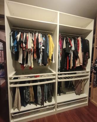 2 guardaroba componibili bianchi Pax Ikea