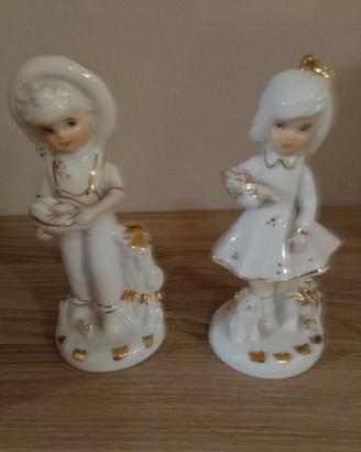 Coppia di statuette vintage P