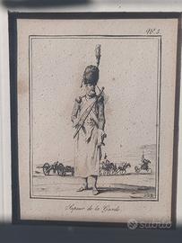 2 stampe francesi numerate n.2 e n.5 sapeur garde