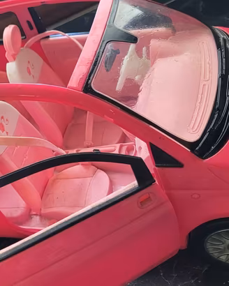 fiat 500 barbie rosa