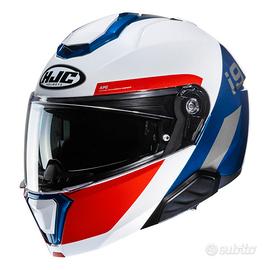 Casco modulare Hjc i91 BINA Bianco Blu Rosso Lucid