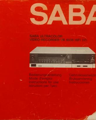 Manuela istruzioni videoregistratore VHS vintage