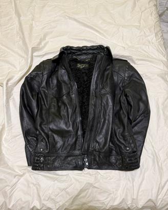 Giacca Vera Pelle Vintage Imbottitura IT 44 S M