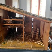 Capanna presepe in legno