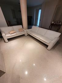 Divani in pelle bianca di Marac Divani, anni '90