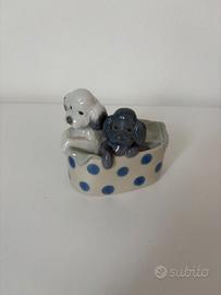 nao by lladro barboncini nella vasca porcellana