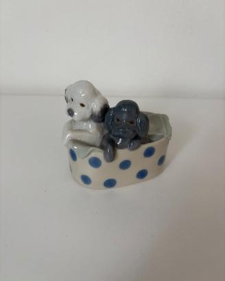 nao by lladro barboncini nella vasca porcellana