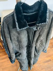 Cappotto Montone Nero Donna Glamour