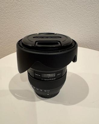 Tokina 11-16mm F2.8 attacco Nikon
