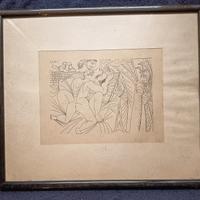 Pablo Picasso Litografia "Raffaello e la Fornarina